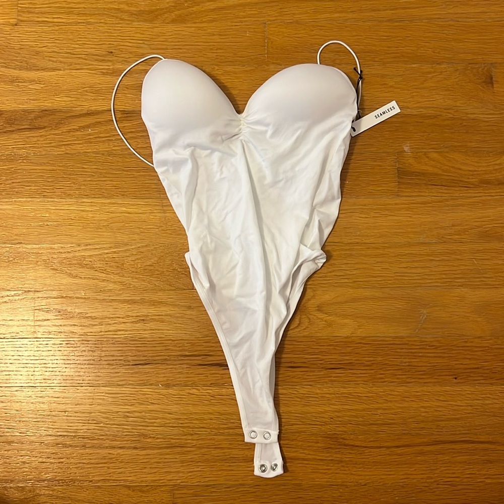 Forever 21 White Seamless Bodysuit